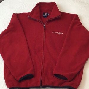 Chaps Ralph Lauren Vintage Zip Up Red Fleecee